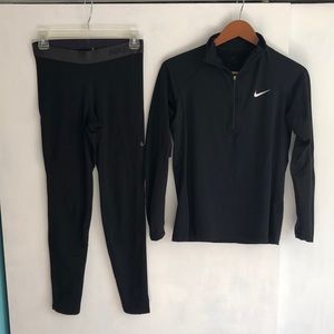 Nike pro 1/2 zip and pants